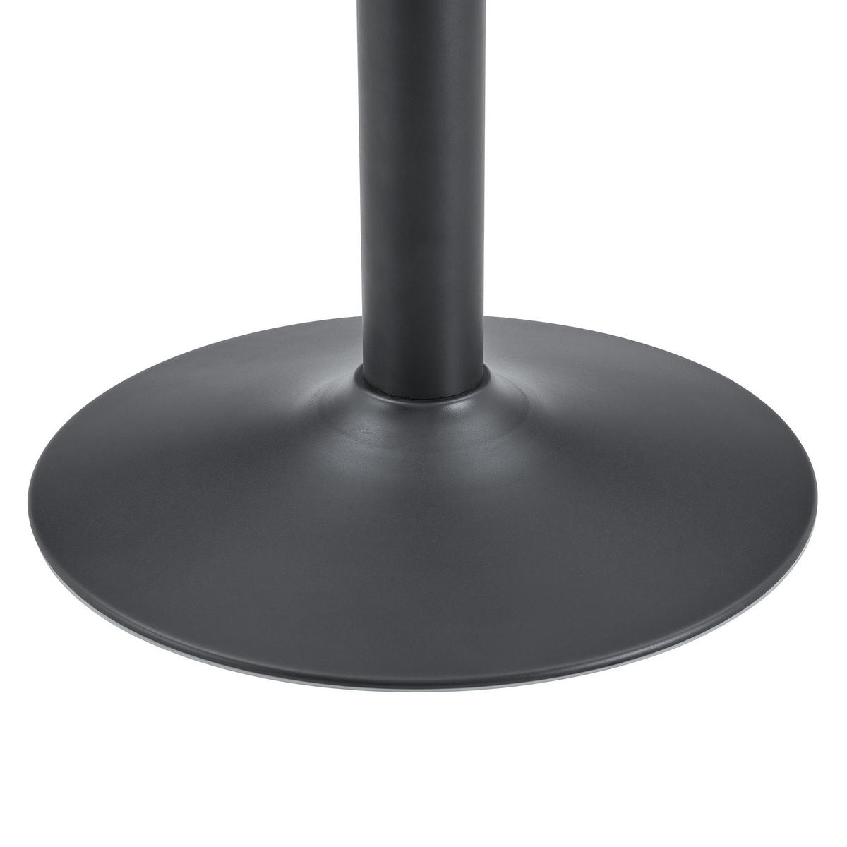 COUCHTISCH DE-37356 rund mit Glasplatte und Metallgestell Schwarz - Schwarz, Metall (70/70/45cm) - ComfortXL