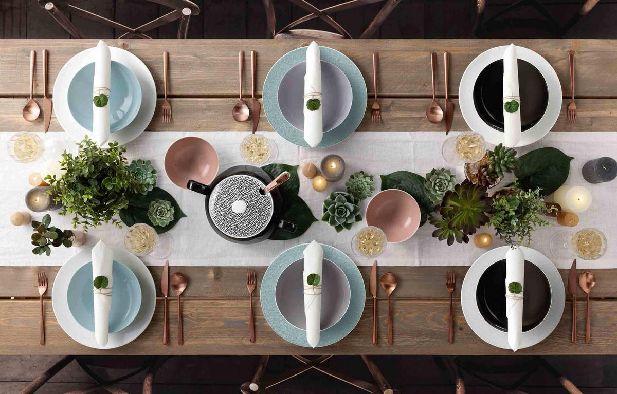 SNACK AND EGG Life Fashion Trendy Petrol ø 6,8 cm 6er Set - Petrol, Keramik (6.8/5.5/6.8cm) - Seltmann Weiden