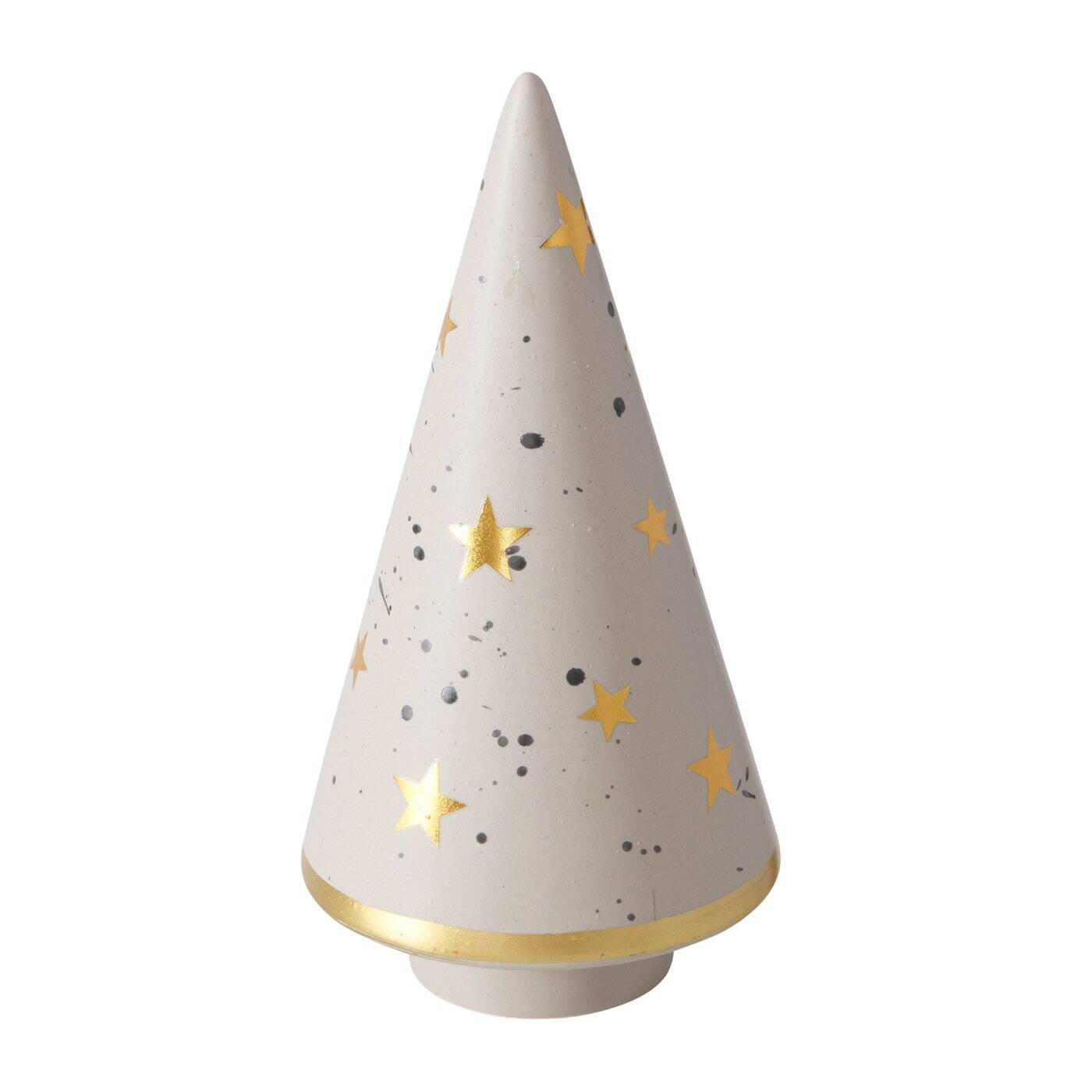 Boltze Home Weihnachtsbaumfigur Grau 9x16x9 cm