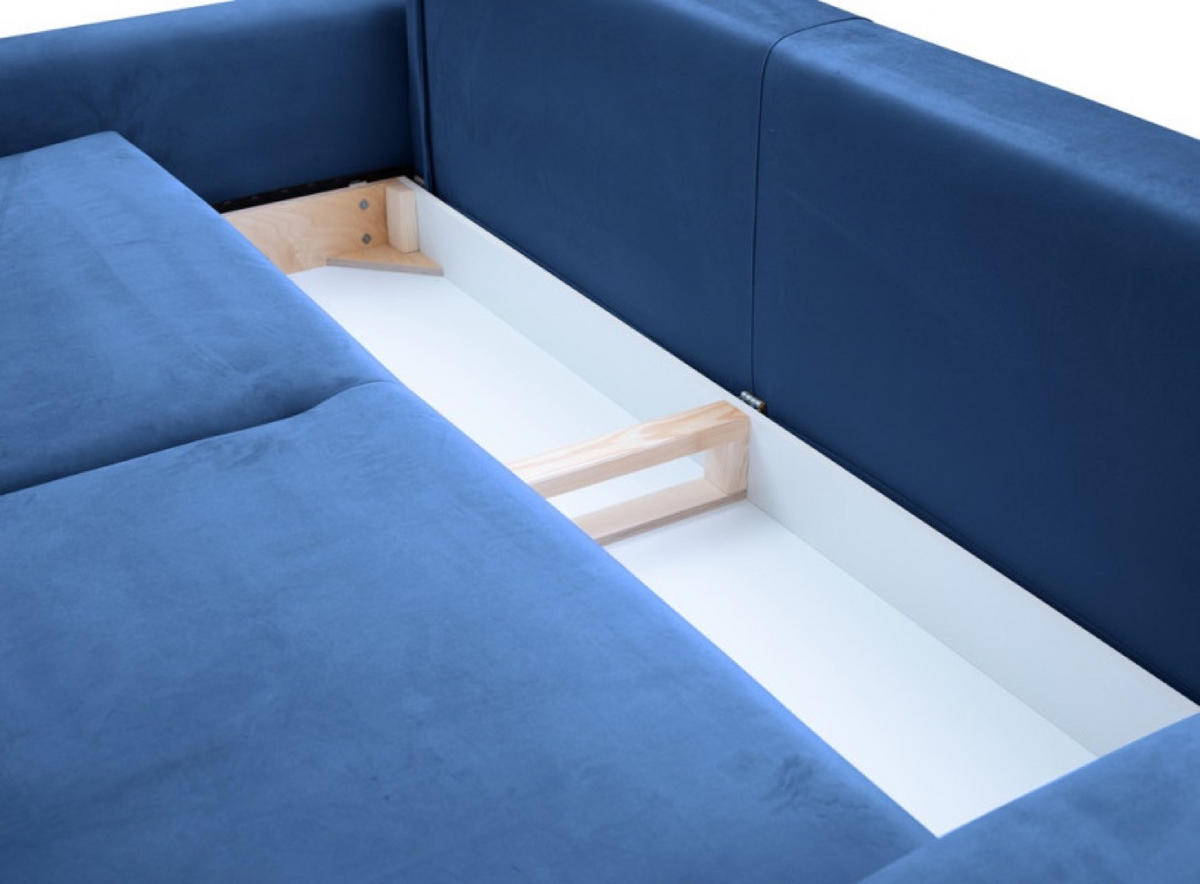 SOFA Granat ANES Ausziehbar Drei-Sitzer - Blau, Textil (244/92/102cm) - Sepro Meble