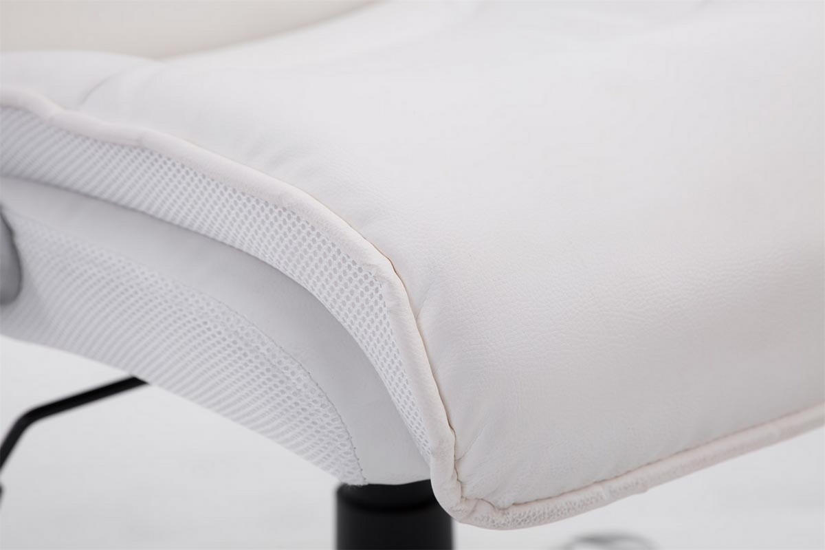BÜROSTUHL Vila XXL, Kunstleder Weiß - Weiß, Kunststoff/Textil (74/116/76cm) - TPFLiving