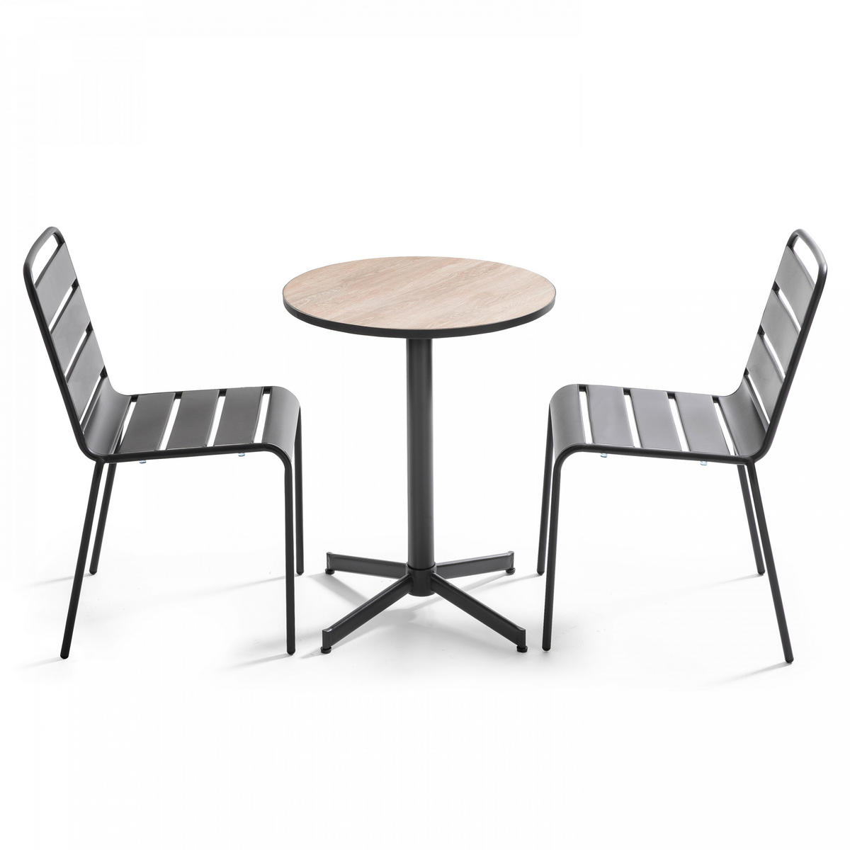 GARTENSET 3-tlg., Braun - Braun, Metall - Oviala