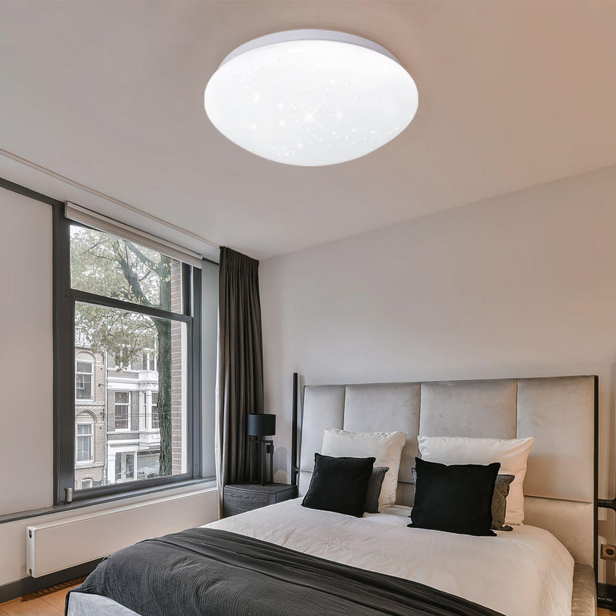 LED DECKENLEUCHTE Sternenhimmel Weiß 2er Set - Weiß, Metall (26/26/9.5cm)