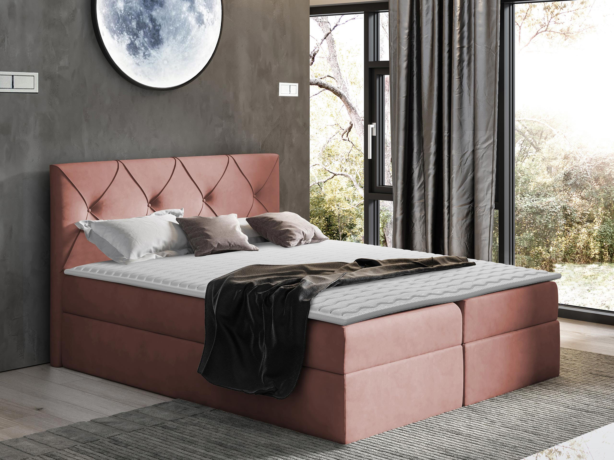 BOXBETT Crystal - Rosa, Holz (120/200cm) - MIRJAN24