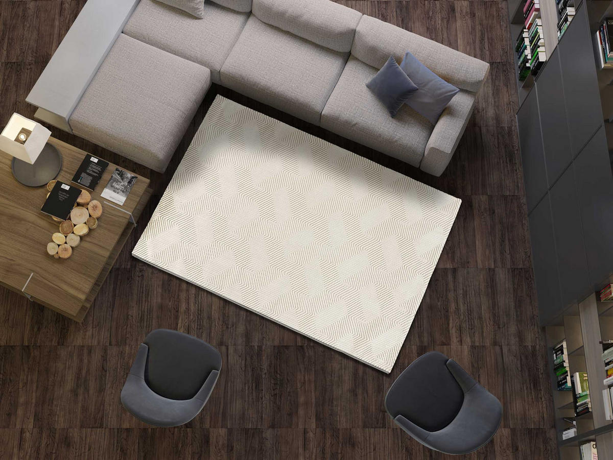 WEBTEPPICH Creme Sign 160/230 cm - Creme, Naturmaterialien/Textil (160/230cm) - Atticgo