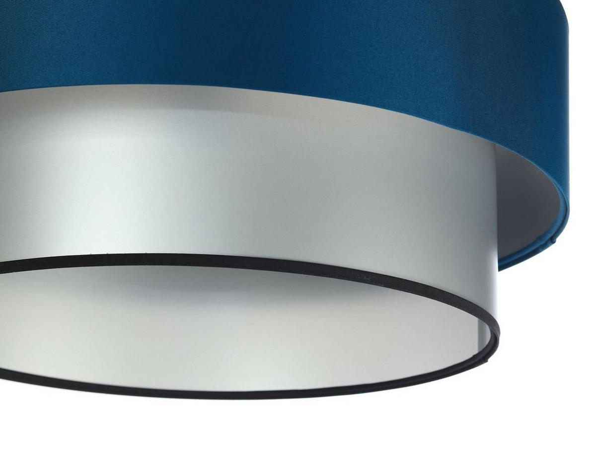 HÄNGELEUCHTE Blau 40/20 cm - Blau/Silberfarben, Kunststoff (40/1/20cm) - ONZENO