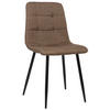 ESSZIMMERSTUHL Till Stoff, Gestell Metall matt Schwarz Braun - Schwarz/Braun, Textil/Metall (45/88/52cm) - TPFLiving
