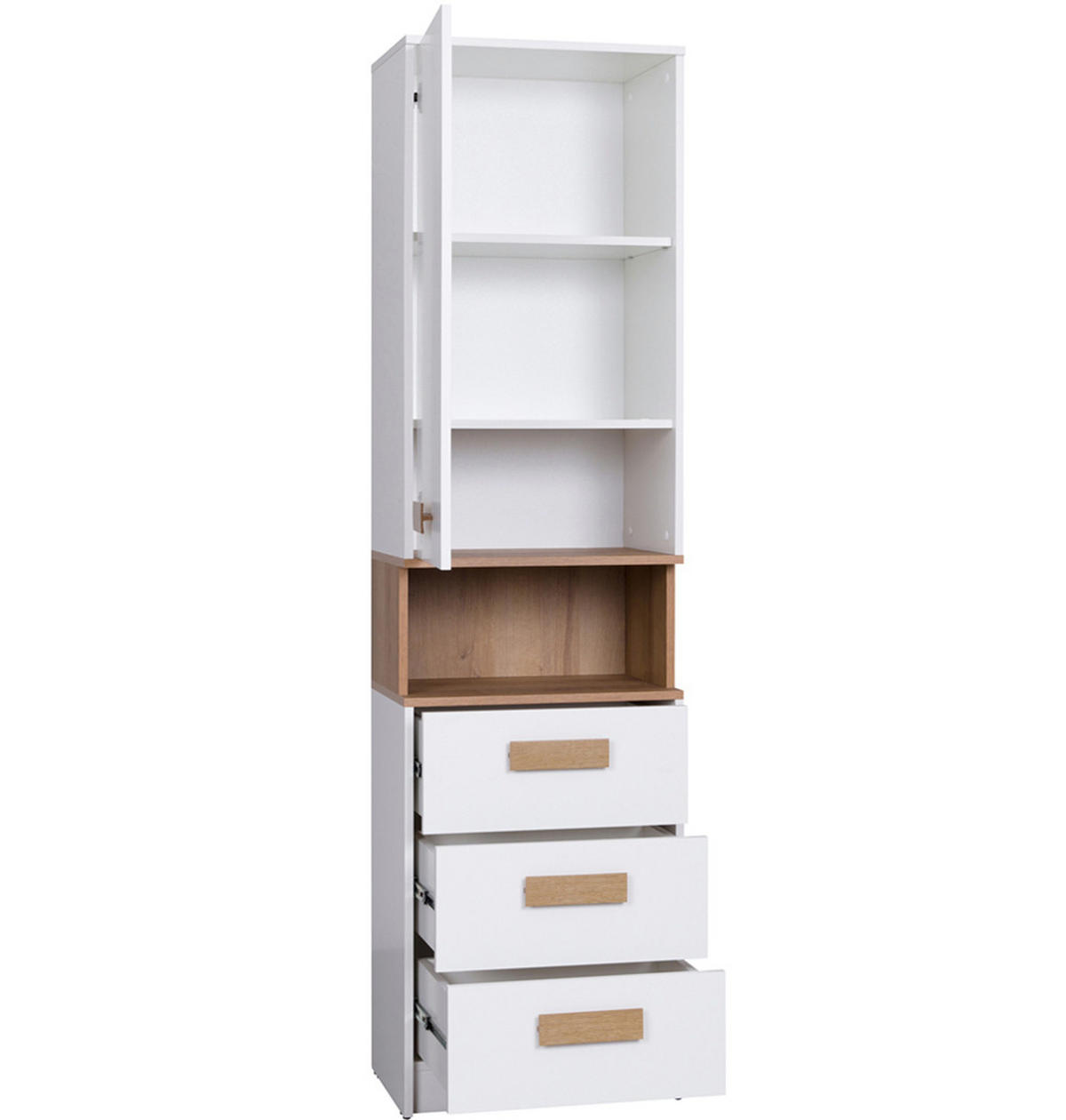 ECKKLEIDERSCHRANK REGAL GRANT SET 15/B WEIß 143/195/91 - Weiß, Holzwerkstoff/Kunststoff (143/195/91cm) - Marmex Möbel