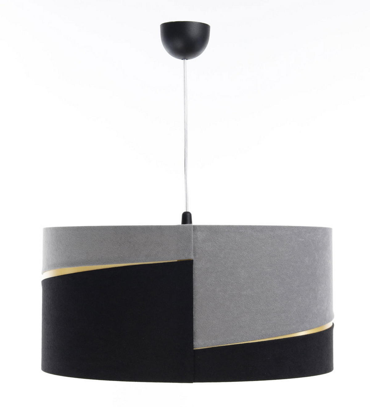 HÄNGELEUCHTE Grau 30/20 cm - Schwarz/Grau, Kunststoff (30/0.4/20cm) - ONZENO