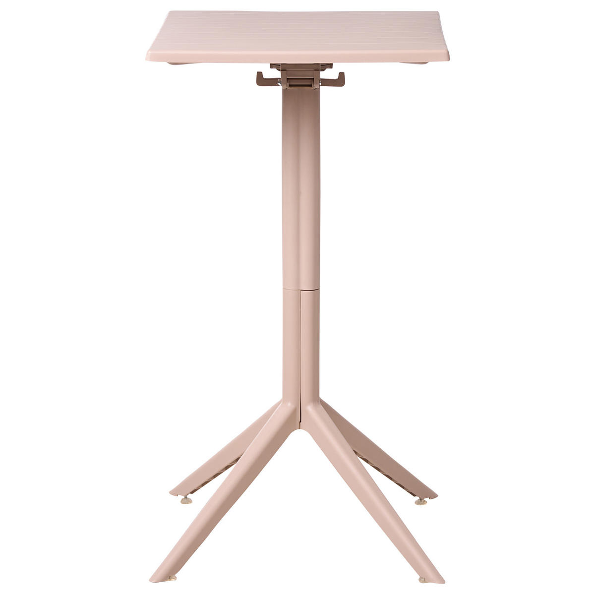 GARTEN-BARTISCH 60/60 cm Beige Lemnos - Beige, Kunststoff (60/60/111cm) - Beliani