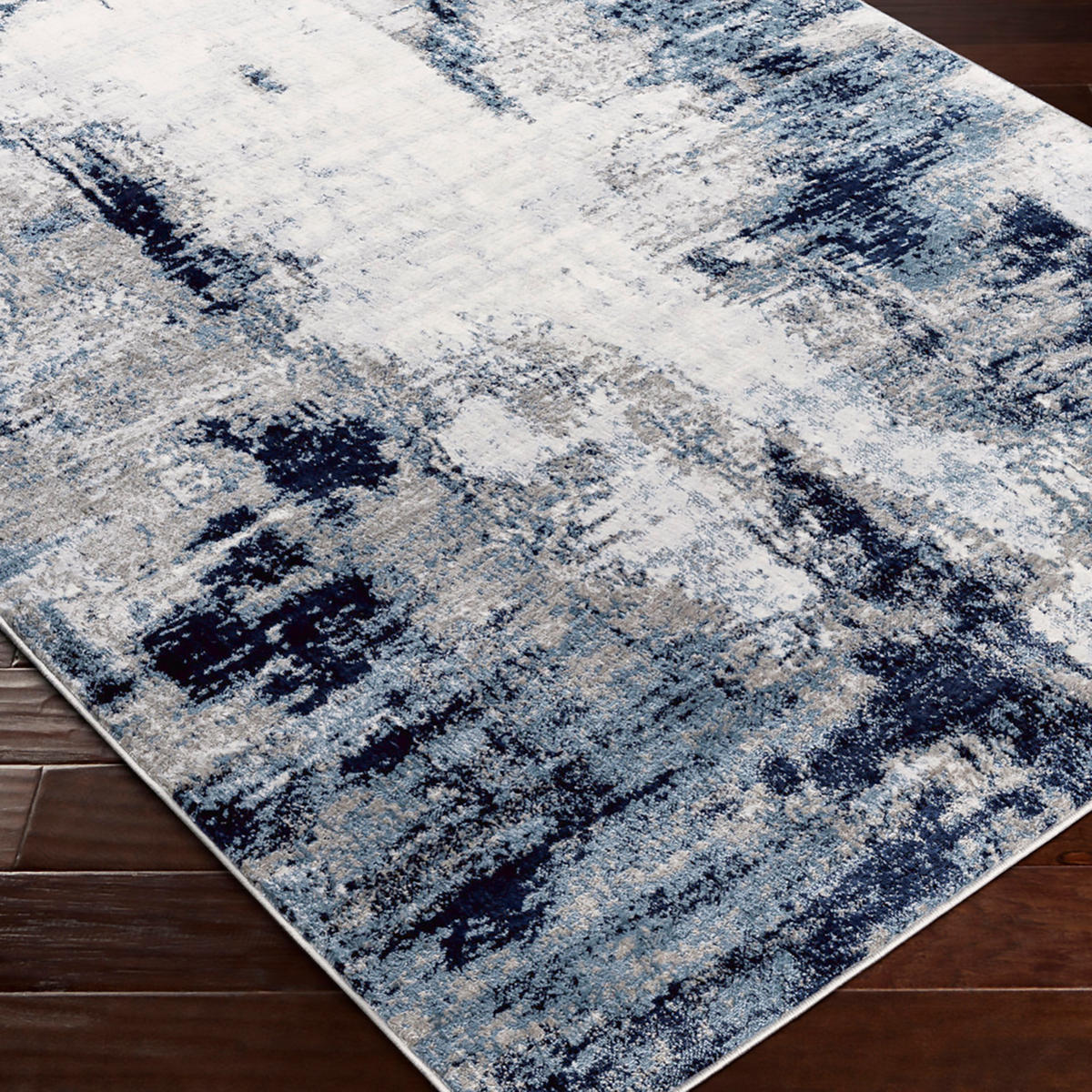 KURZFLORTEPPICH Rund Ø 160 cm Blau - Blau/Weiß, Naturmaterialien/Textil (160/160cm) - LIVABLISS