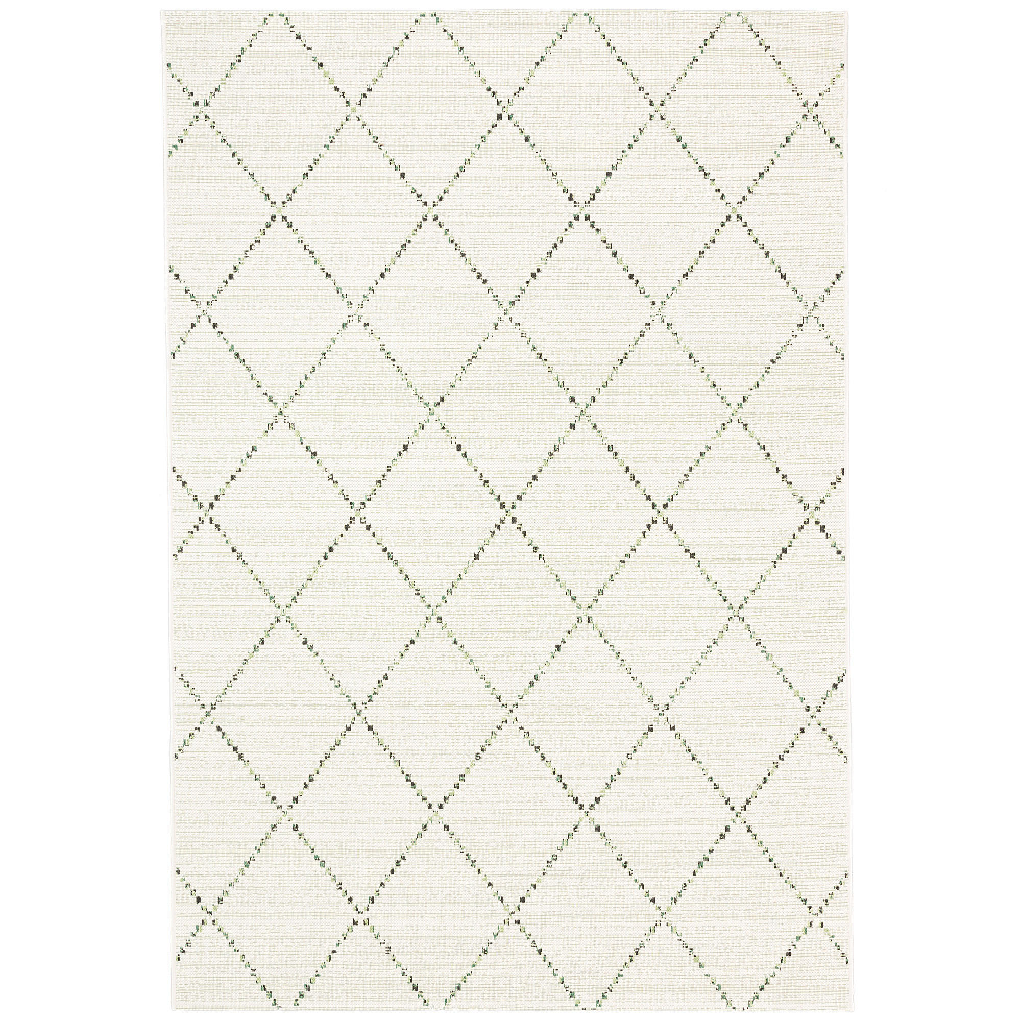 IN- UND OUTDOOR TEPPICH CARPETTO RAUTEN - Creme, Textil (120/170cm) - Pergamon