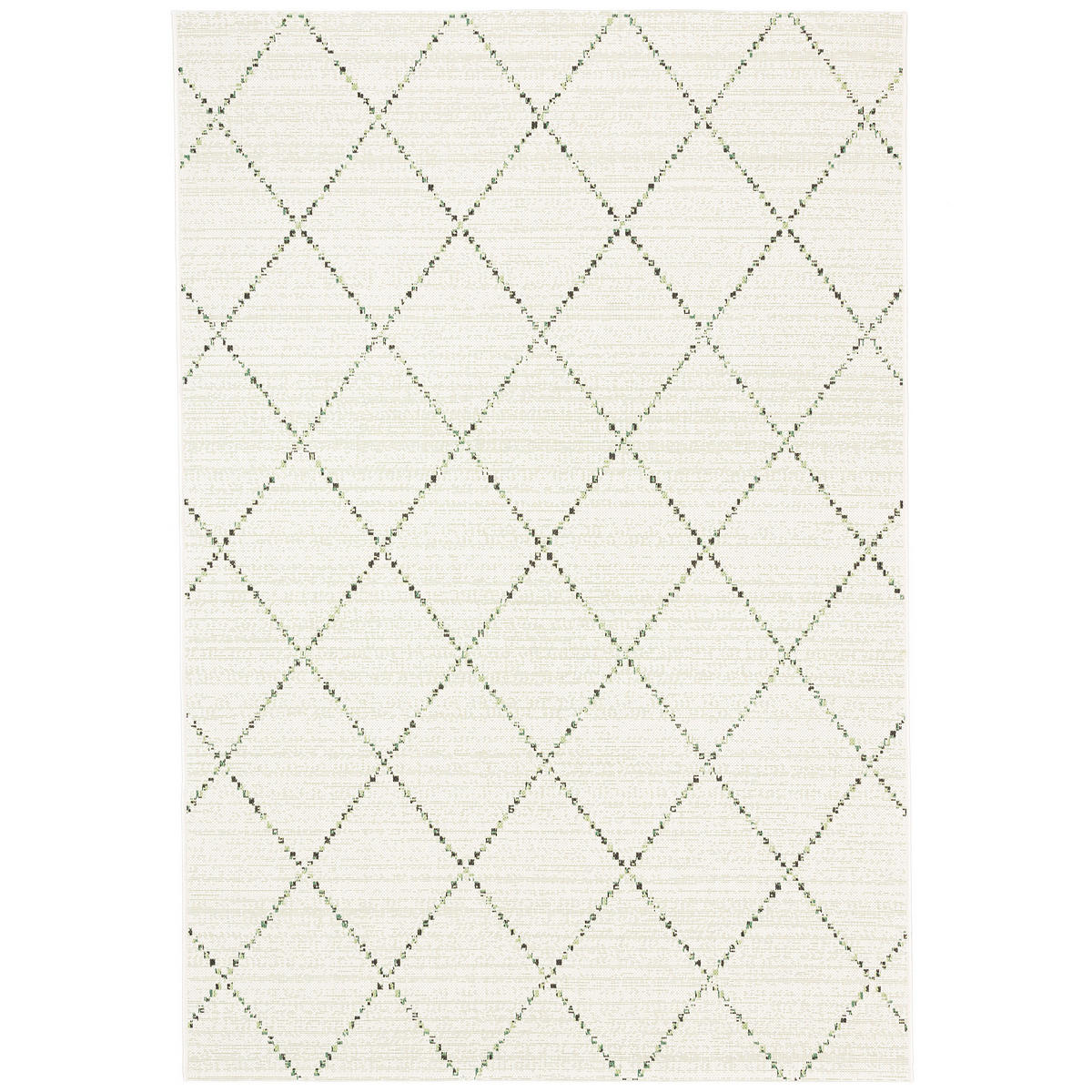 IN- UND OUTDOOR TEPPICH CARPETTO RAUTEN - Creme, Textil (120/170cm) - Pergamon