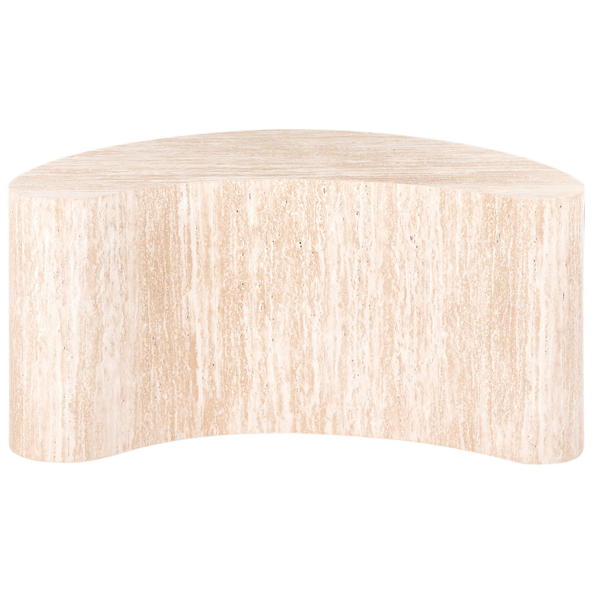COUCHTISCH Travertinoptik Bilpa - Beige, Holzwerkstoff (89/44/40cm) - Beliani