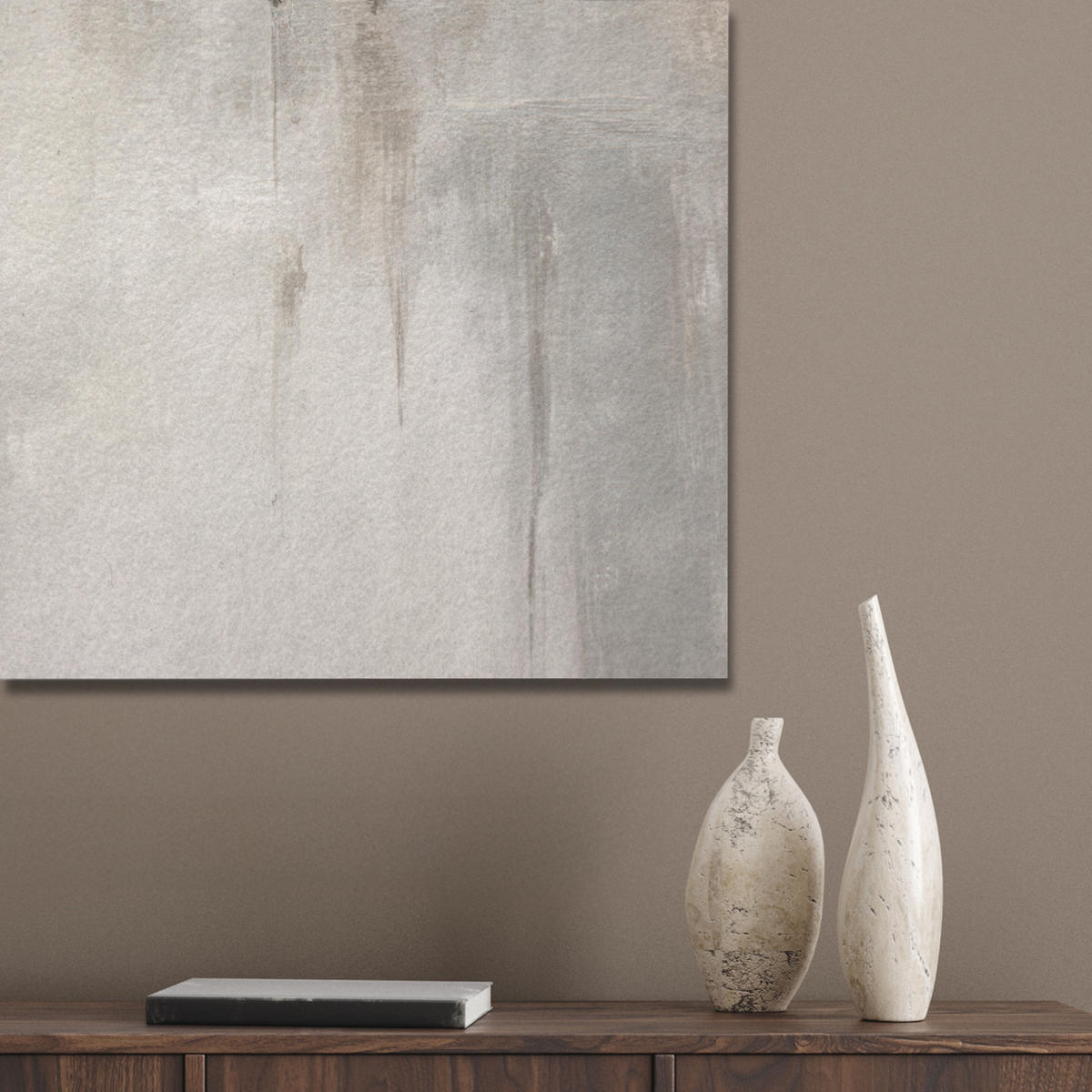 AKUSTIKBILD Moderne Kunst - Abstrakt - Beige Wanddeko 60x90 cm - Beige, Kunststoff (60/90/0.9cm) - MuchoWow
