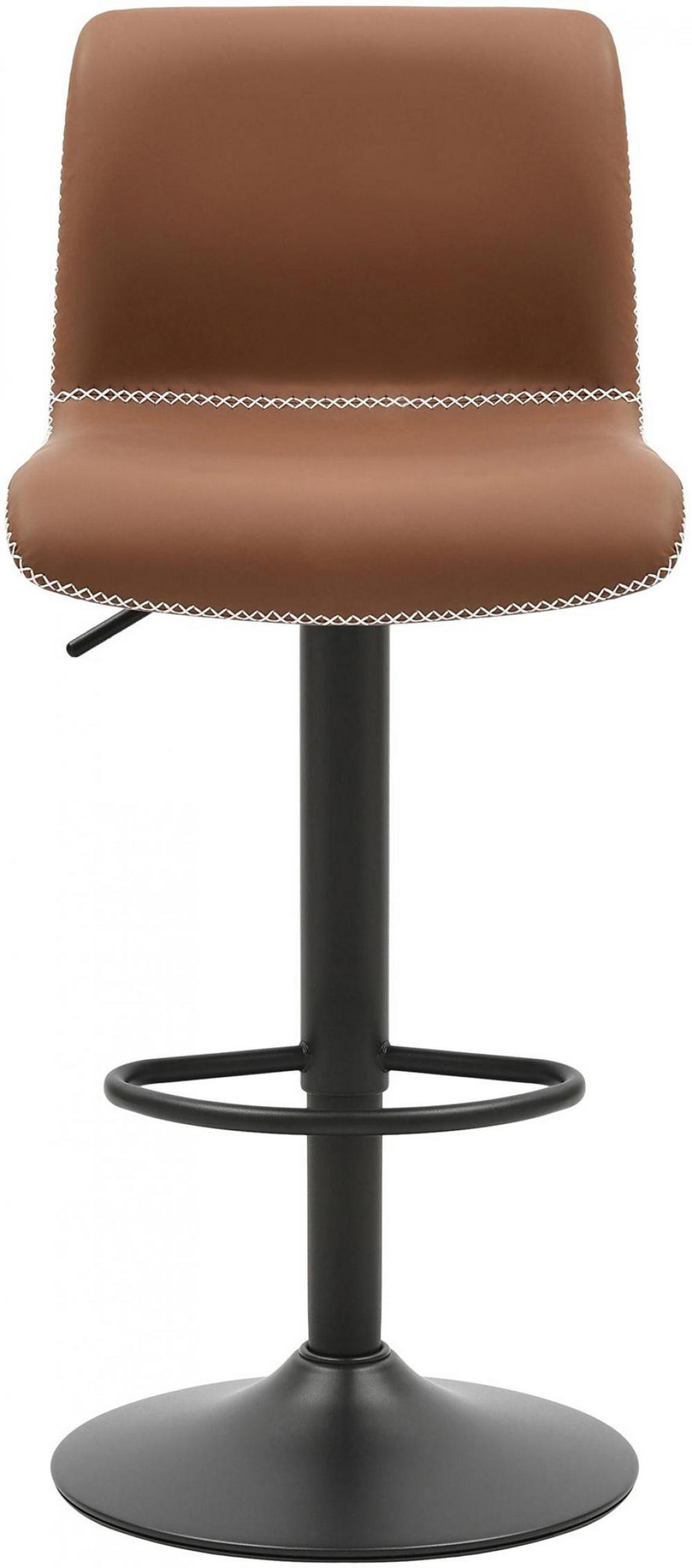 BARHOCKER Lederlook Braun - Schwarz/Braun, Textil/Metall (41/85/47cm) - CLP