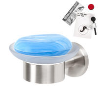 SEIFENSCHALE PIAZZA Edelstahl, inkl. Klebeset - Edelstahlfarben, Metall (13/11/6.5cm) - bremermann