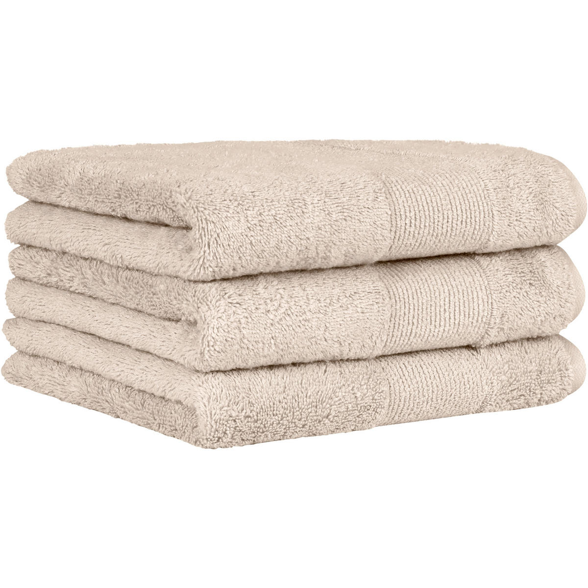 HANDTÜCHER THE LUXURY 5000 TRAVERTIN - 366 - Beige, Textil (30/30cm) - Cawö