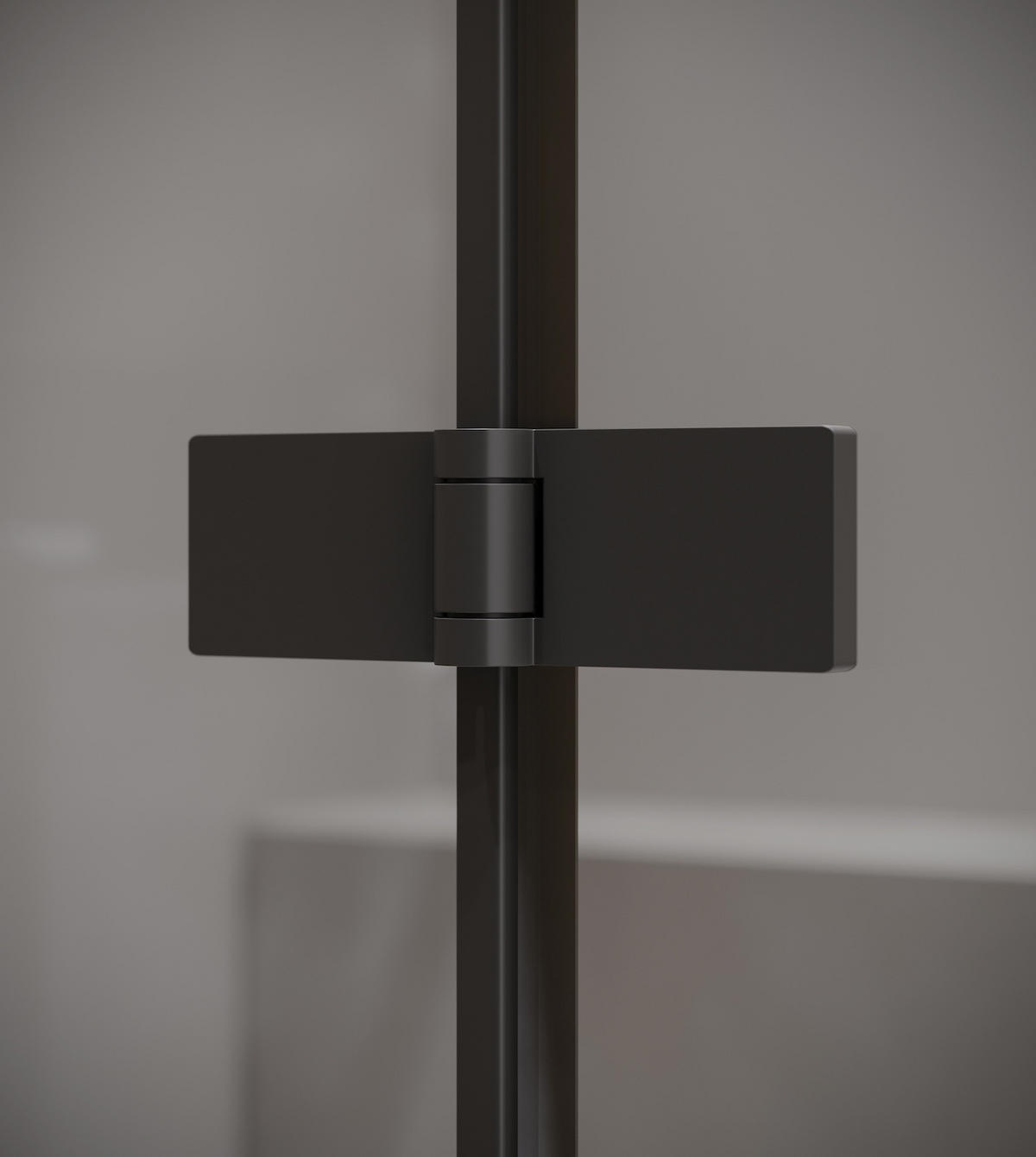 BADEWANNE Austin 2 Teile cm Schwarz mit Rauchglass - 120 x 140 cm - Schwarz, Glas (120/140cm) - Badplaats