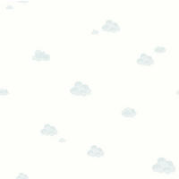 TAPETE kleine Wolken 53 cm x 10 m - Blau, Papier (53/0.1cm) - Sanders & Sanders