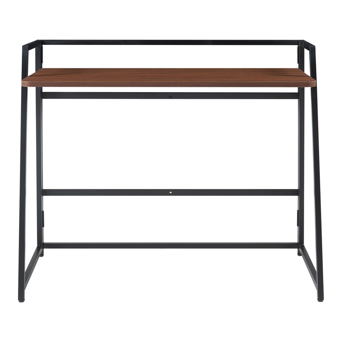 SCHREIBTISCH klappbar Ringerike - Walnussfarben/Schwarz, Holzwerkstoff/Metall (104.5/53/85.5cm) - [en.casa]