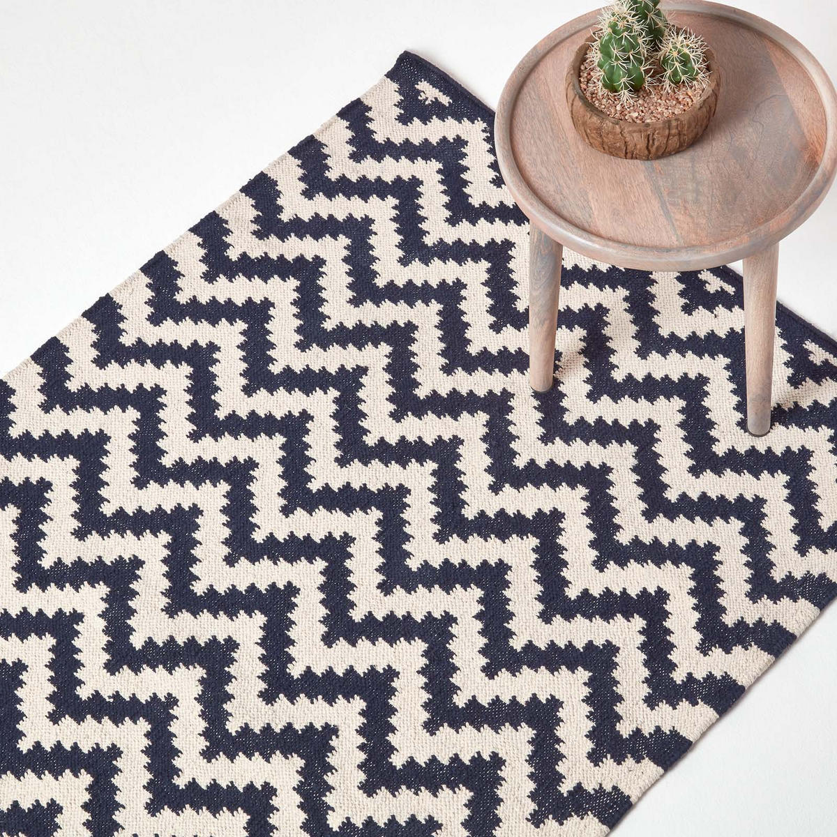 KELIM-TEPPICH Casablanca handgewebt 90/150 cm - Dunkelblau, Textil (90/150cm) - Homescapes
