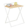 SCHREIBTISCH Weiß-Natur - Weiß, Holzwerkstoff (45/63/77cm) - SoBuy