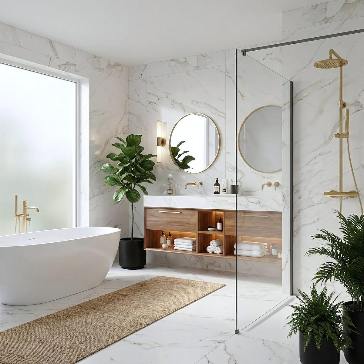 DUSCHWAND Rea Flexi Transparent / Titan 140 - Titanfarben, Glas (120/140/195cm) - REA