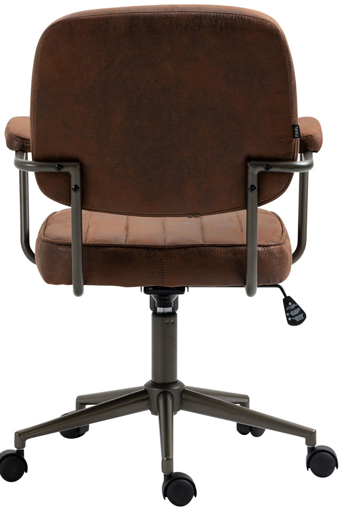 DREHSTUHL Lederlook cognac - Cognac/Schwarz, Textil/Metall (61/88/63cm) - CLP