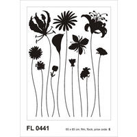 WANDTATTOO Blumen 65 x 85 cm - Schwarz, Papier (85/65/65cm) - Sanders & Sanders