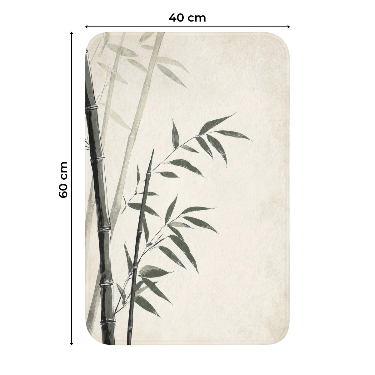 WC PŘEDLOŽKA Japandi - Bambus - béžová 40x60 cm - ecru, textil/plast (40/1cm) - OnlyWow