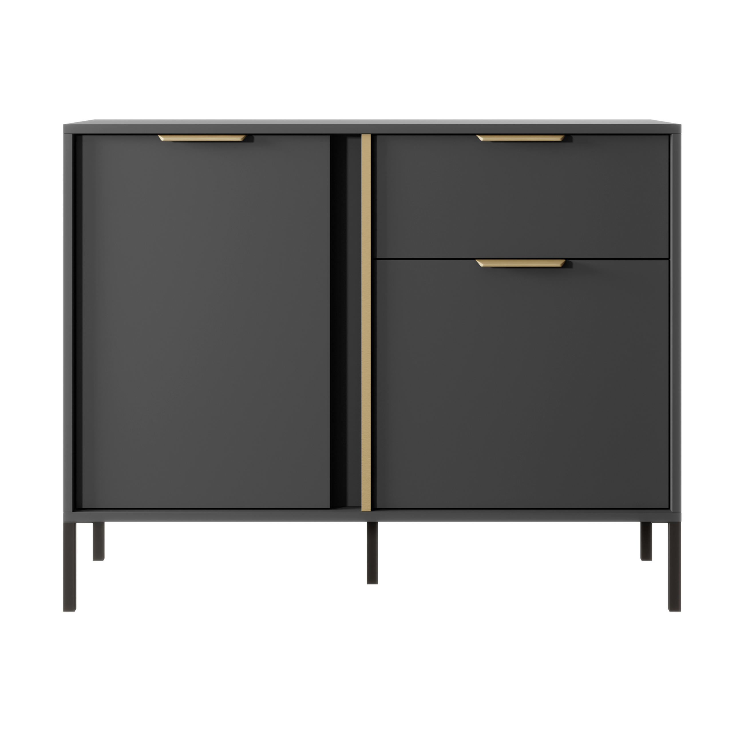 AX Living Sideboard Grau 103.3x81.4x39.5 cm