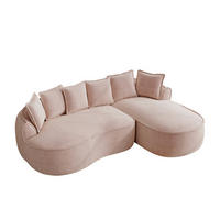 ECKSOFA DE-34260 modular mit und Kissen Rosa - Pink, Textil (164/252cm) - ComfortXL