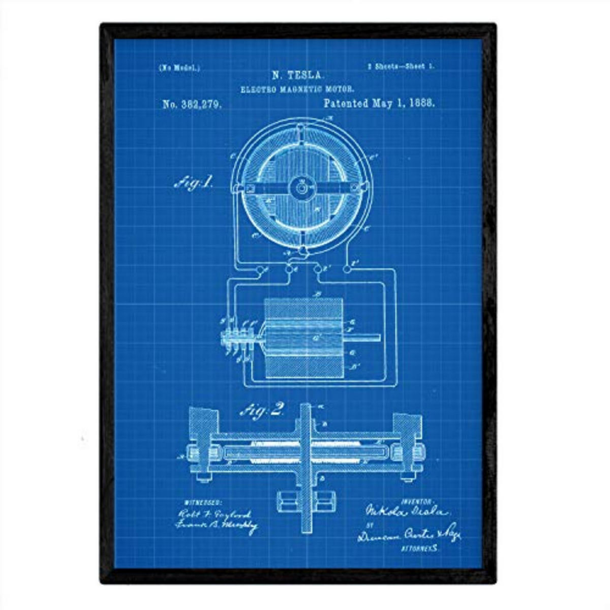 POSTER Magnetmotor Patent A3 Rahmenlos - Klar, Papier (29.7/5/42cm) - Nacnic