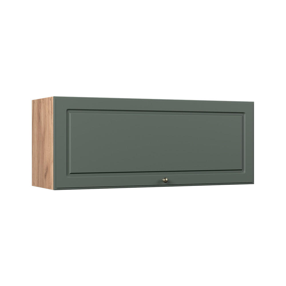 VÄGGSKÅP Fame-Line, Grönt och guld lanthus/Goldkraft ek, 100 cm Grön, Honungsek 40/100/34.1 cm