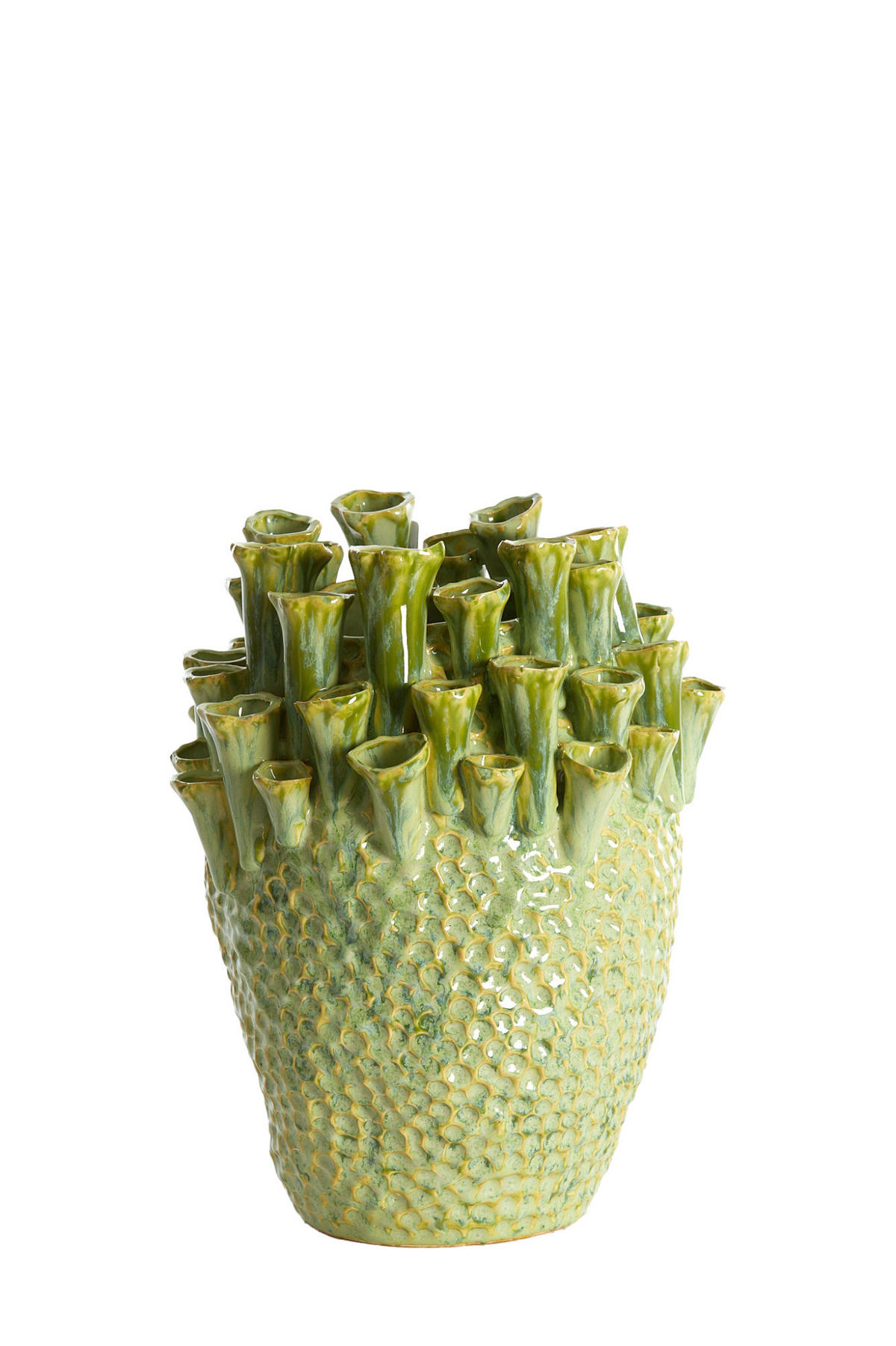 VASE Kyral Grün Ø29/33 cm - Grün, Keramik (33cm) - Light & Living