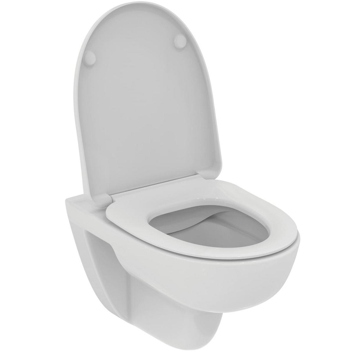 WC-SET MIT ABSENKAUTOMATIK i.life A weiß 54,5 x 36,5 x 37 cm - Weiß, Keramik (36.5/37/54.5cm) - Ideal Standard