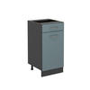 KÜCHENUNTERSCHRANK R-Line Blau-Grau 40 cm ohne Arbeitsplatte - Anthrazit/Blaugrau, Holzwerkstoff (40/81.6/46cm) - Vicco
