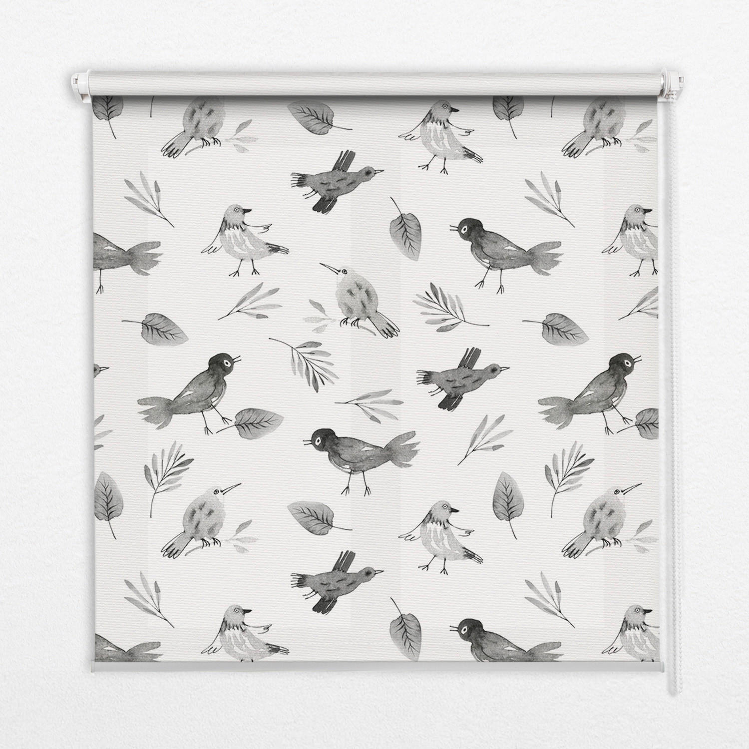 TULUP VNITŘNÍ roleta - okenní roleta - roleta - 140x140 cm - Kreslení ptáci a listy