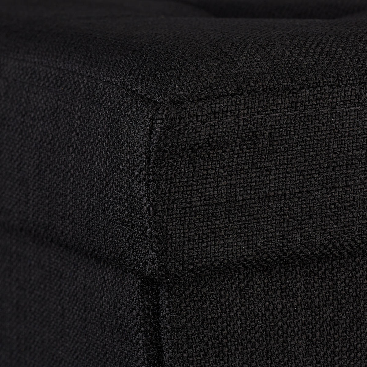 FALTBARER Sitzhocker - Schwarz, Holzwerkstoff/Textil (38/38/38cm) - Relaxdays