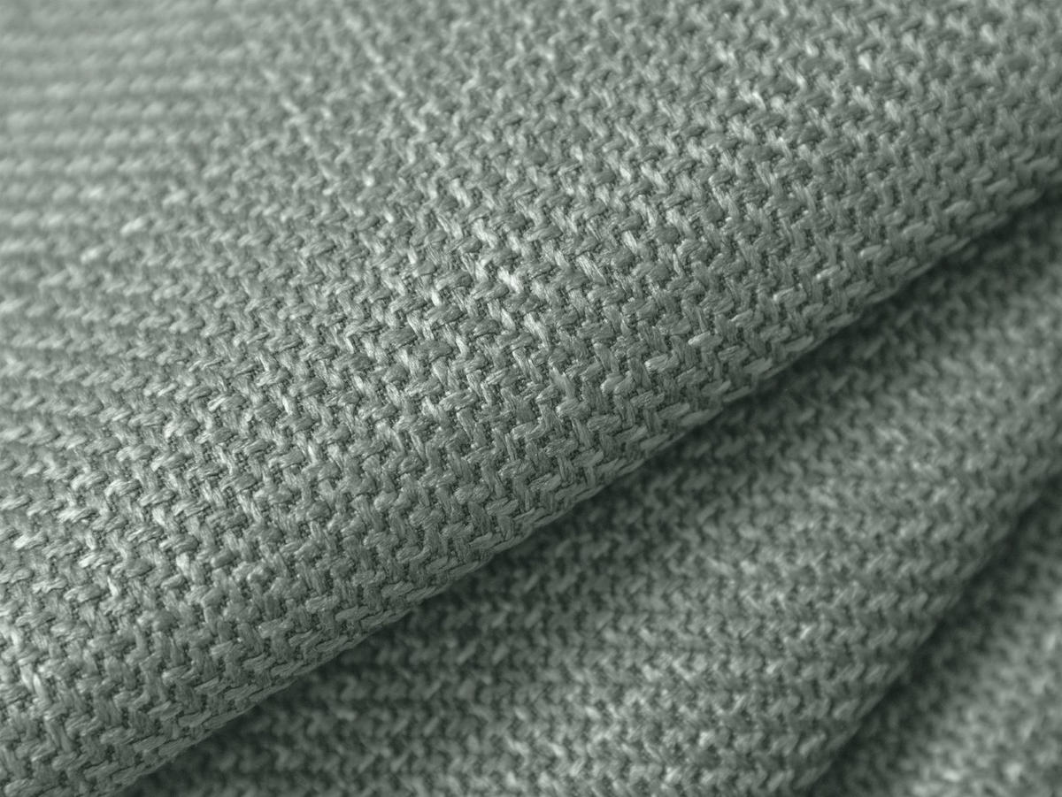 ECKSOFA ausklappbar rechts mit Container Gloria aus strukturiertem Stoff minze 4 Sitzplätze - Mintgrün, Textil (170/260cm) - Micadoni