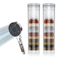 DUSCHFILTER 25-stufige Filtration 2er Set - Multicolor, Kunststoff (5/3/10cm)
