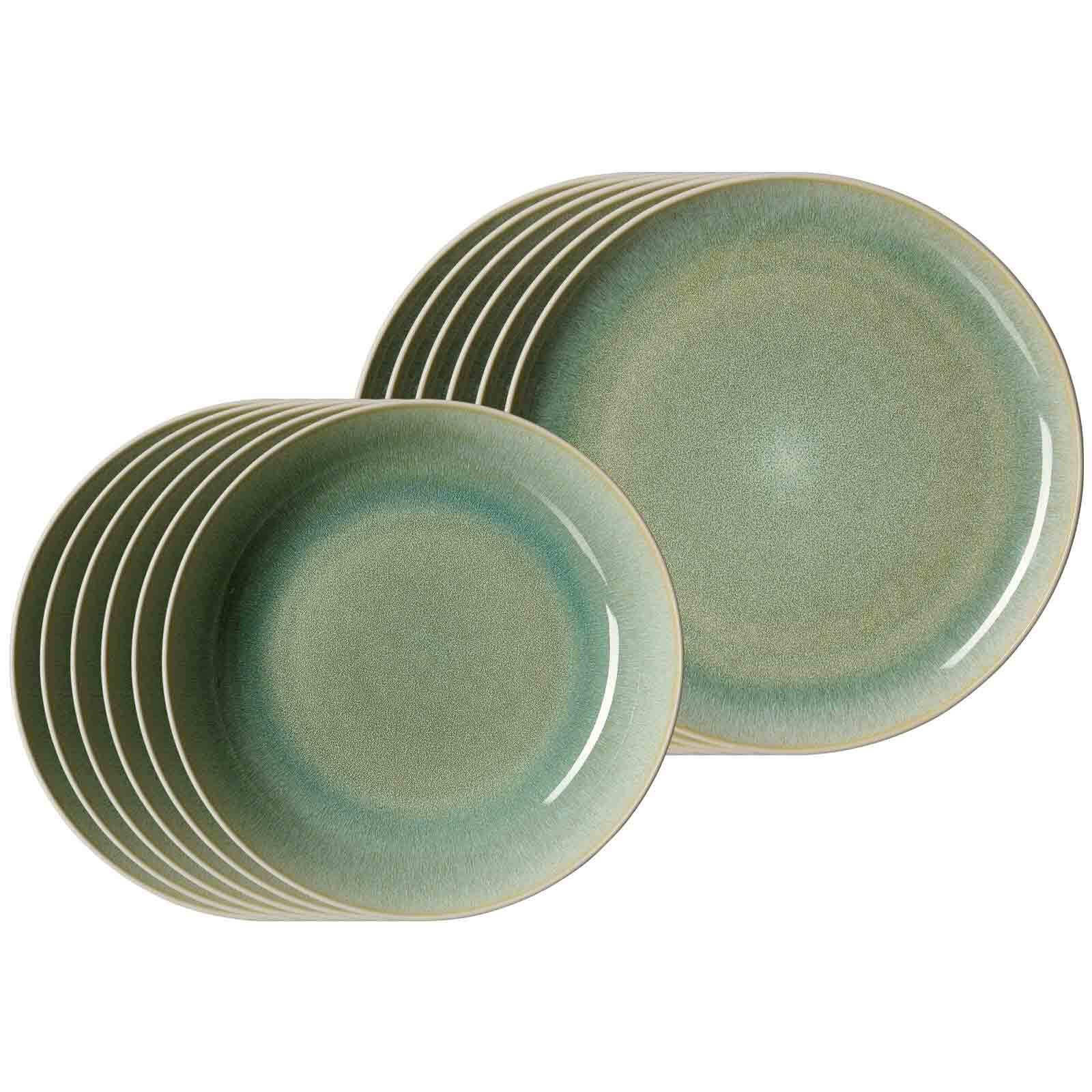 TAFELSERVICE Borneo grün 12er Set - Grün, Keramik (1/1/1cm) - Ritzenhoff Breker