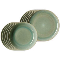 TAFELSERVICE Borneo grün 12er Set - Grün, Keramik (1/1/1cm) - Ritzenhoff Breker