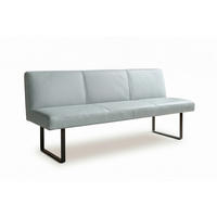ESSZIMMERBANK ELEEN Hellblau Leder - Hellblau, Leder (243/85/69cm) - KAWOLA