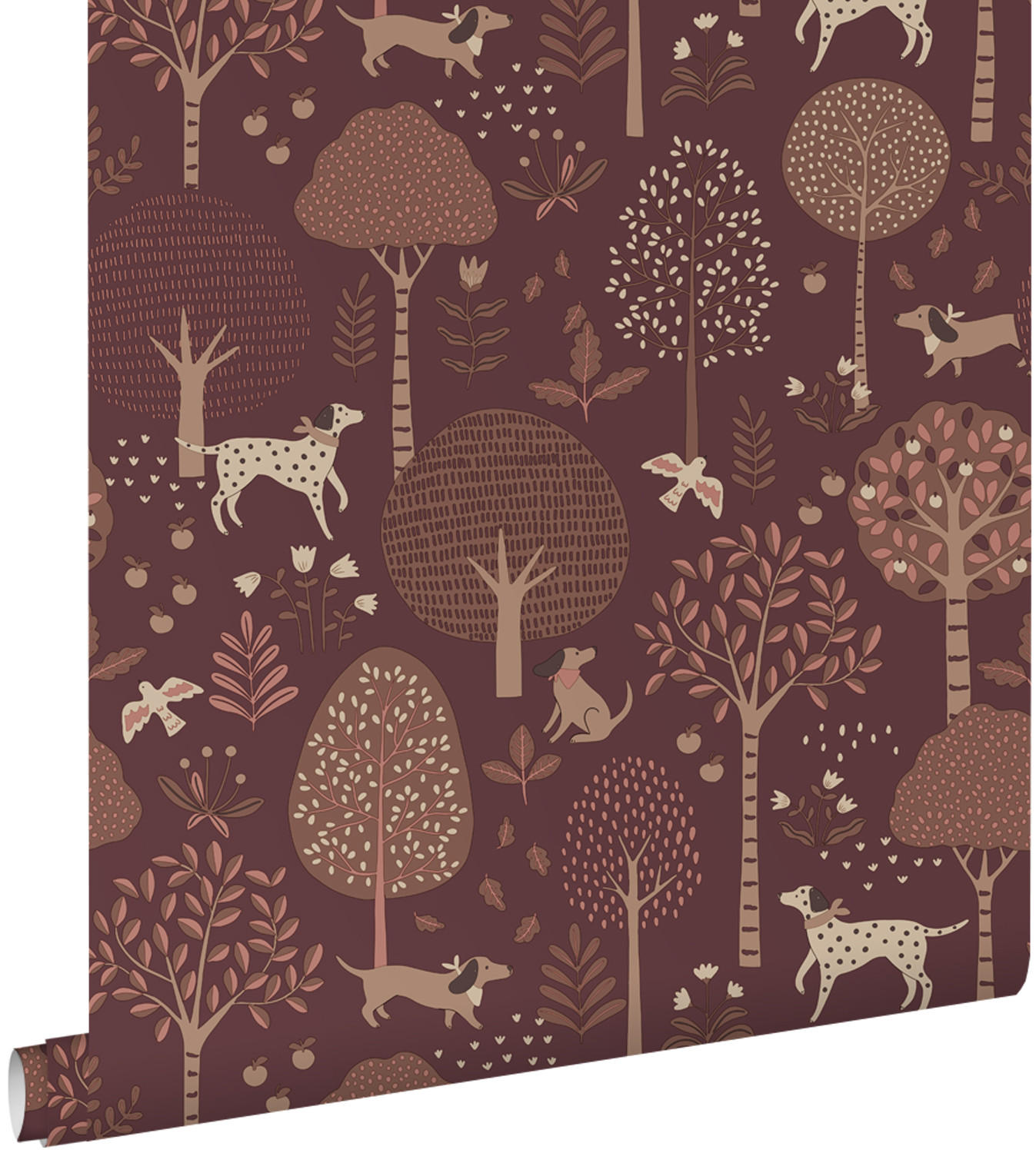 TAPETE Hunde 50 x 900 cm - Braun, Papier (50/0.1cm) - ESTAhome