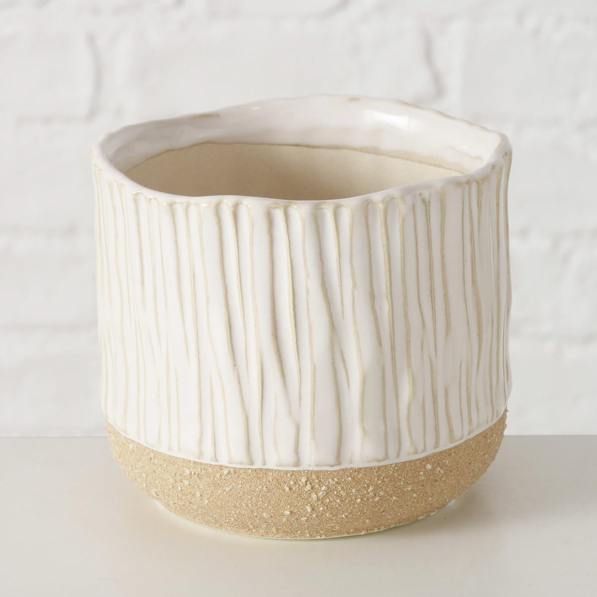 ÜBERTOPF Keramik Diona Ø 11 cm - Beige, Keramik (11/9.5/11cm) - Boltze Home