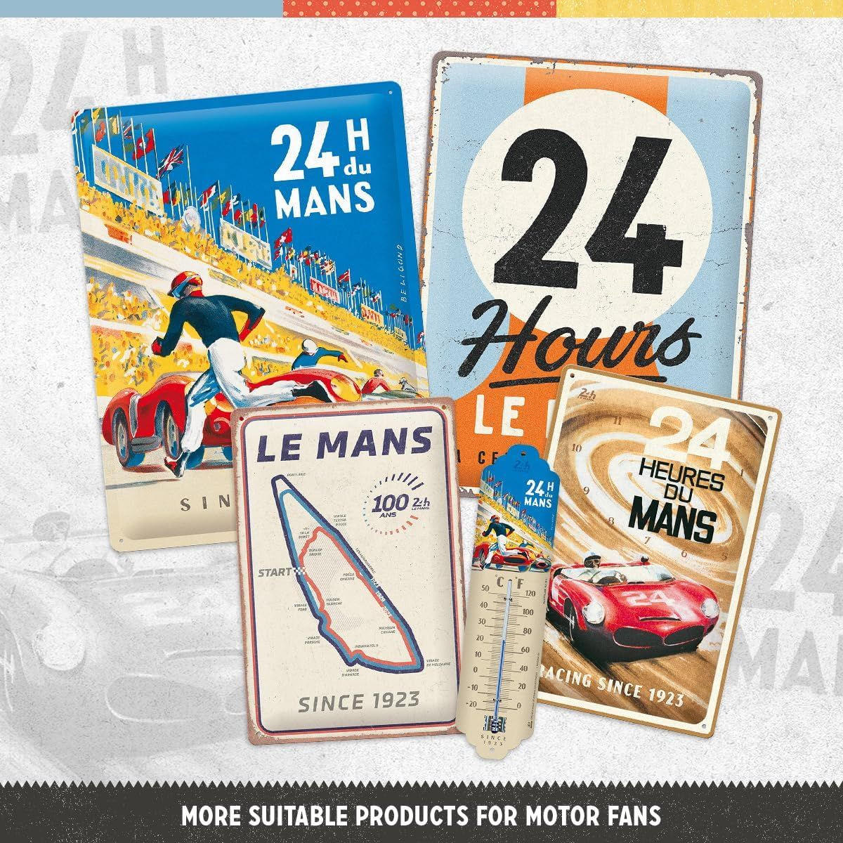 KAFFEETASSE 330 ml 24h Le Mans Racing Poster Blue - Multicolor, Keramik (0.33L) - Nostalgic-Art