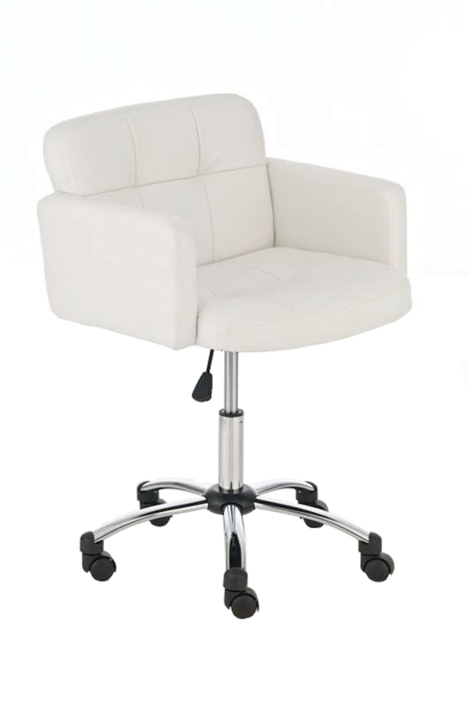 ARBEITSHOCKER Lausanne Kunstleder weiß - Weiß, Metall (60/89/52cm) - TPFLiving