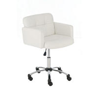 ARBEITSHOCKER Lausanne Kunstleder weiß - Weiß, Metall (60/89/52cm) - TPFLiving